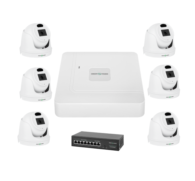 Комплект видеонаблюдения на 6 камер GV-IP-K-W71/06 3MP