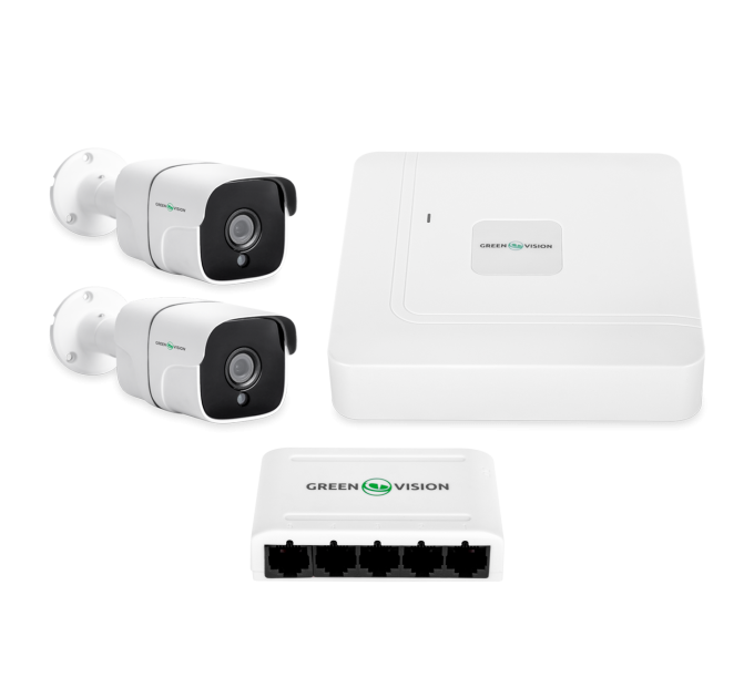 Комплект видеонаблюдения на 2 камеры GV-IP-K-W68/02 4MP (Lite)