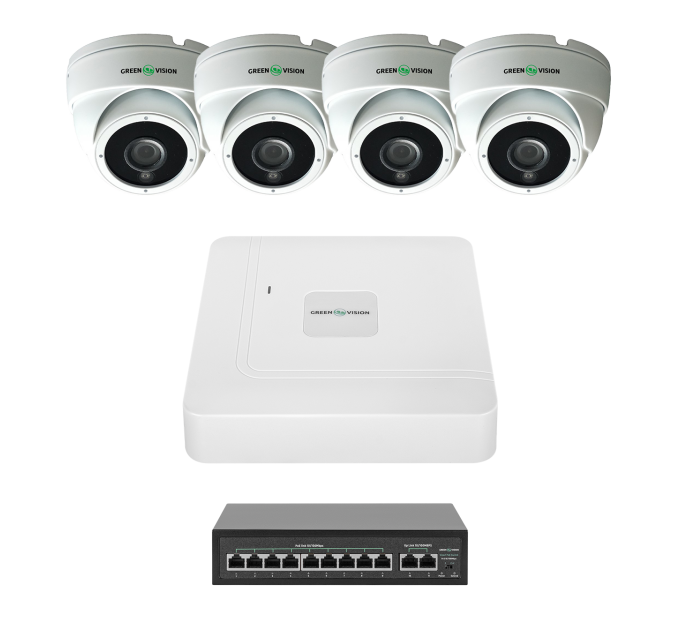 Комплект видеонаблюдения на 4 камеры GV-IP-K-W99/4 4MP
