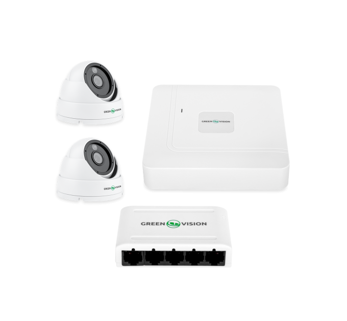 Комплект видеонаблюдения на 2 камеры GV-IP-K-W67/02 4MP (Lite)