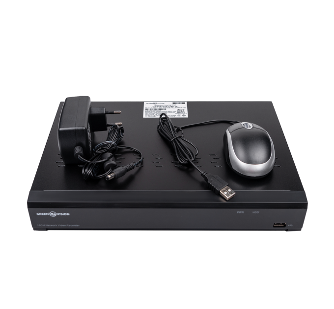 IP відеореєстратор 16-канальний 12MP NVR GreenVision GV-N-I017/16 (A)