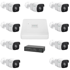 Комплект видеонаблюдения на 9 камер GV-IP-K-W78/09 5MP Комплект видеонаблюдения на 9 камер GV-IP-K-W78/09 5MP