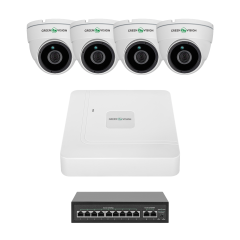 Комплект відеоспостереження на 4 камери GV-IP-K-W98/4 4MP Комплект відеоспостереження на 4 камери GV-IP-K-W98/4 4MP