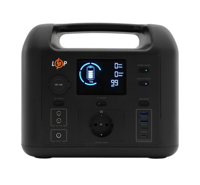 Многофункциональная портативная зарядная станция LP CHARGER 500 (500W, 518Wh) Многофункциональная портативная зарядная станция LP CHARGER 500 (500W, 518Wh)