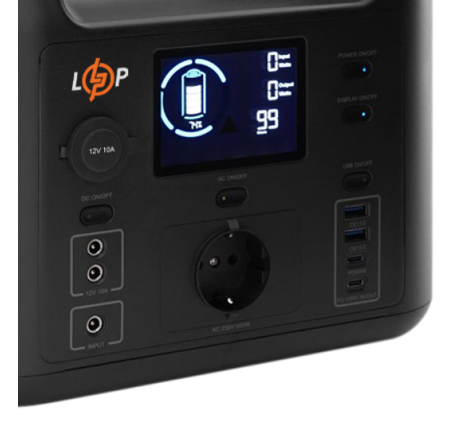 Многофункциональная портативная зарядная станция LP CHARGER 500 (500W, 518Wh)