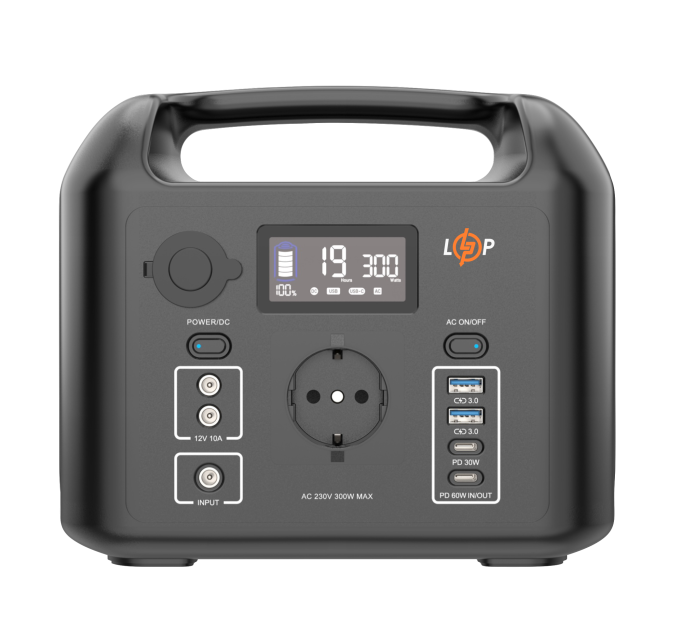 Многофункциональная портативная зарядная станция LP CHARGER 300 (300W, 320Wh) Многофункциональная портативная зарядная станция LP CHARGER 300 (300W, 320Wh)
