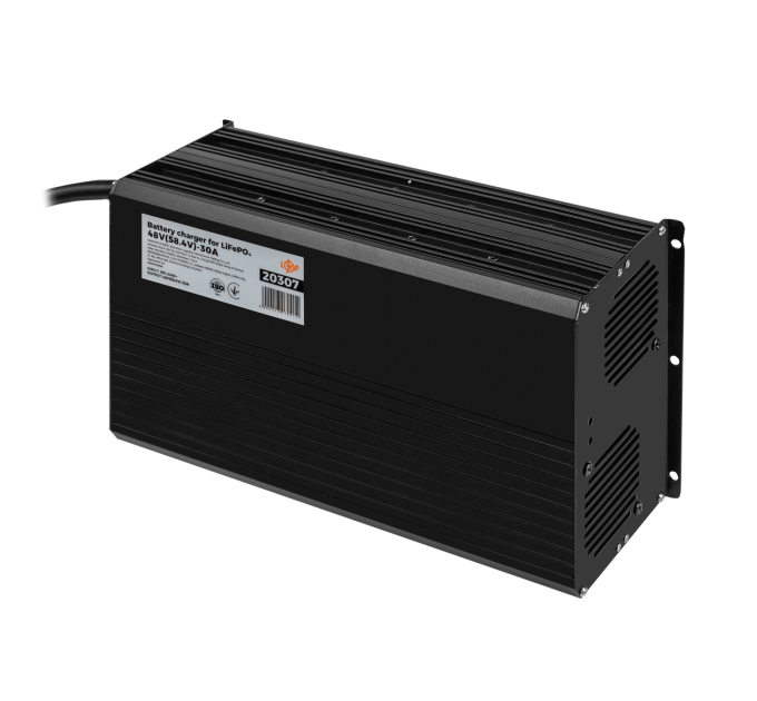 Зарядний пристрій для акумуляторів LiFePO4 48V (58.4V)-30A-1440W-LED