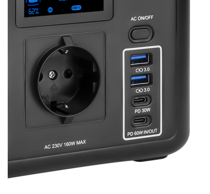 Багатофункціональна портативна зарядна станція LP CHARGER 160 (160W, 204Wh)