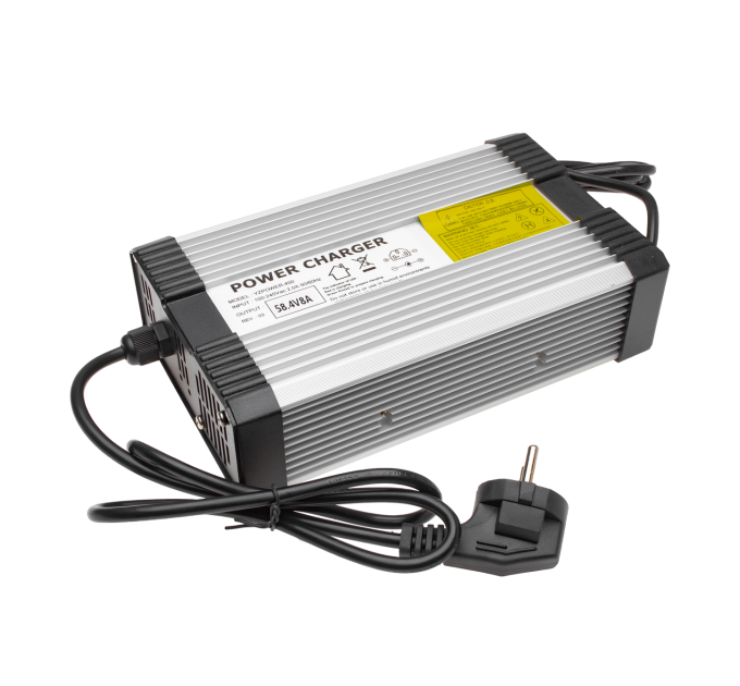 Зарядний пристрій для акумуляторів LiFePO4 48V (58.4V)-8A-384W Зарядний пристрій для акумуляторів LiFePO4 48V (58.4V)-8A-384W