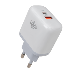 Зарядка для телефона LP 45W (Type-C+USB) QC + кабель (Type-C to Type-C) 45WCH