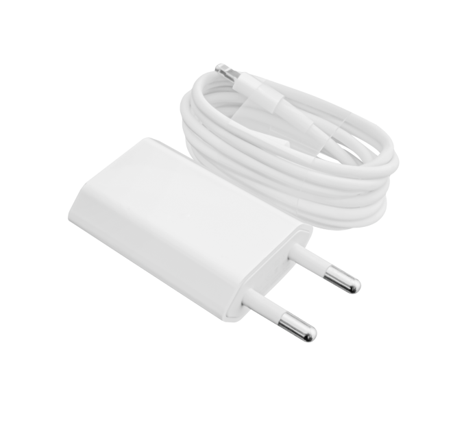 Зарядное устройство + кабель Lighting LP АС-005 USB 5V 1A ОЕМ White