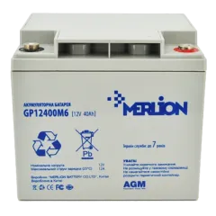 MERLION AGM GP12400M6 12В 40 А•г Акумуляторна батарея MERLION AGM GP12400M6 12В 40 А•г Акумуляторна батарея