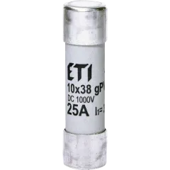ЕТІ CH 10x38 gPV 12A 1000V (30kA) Запобіжник