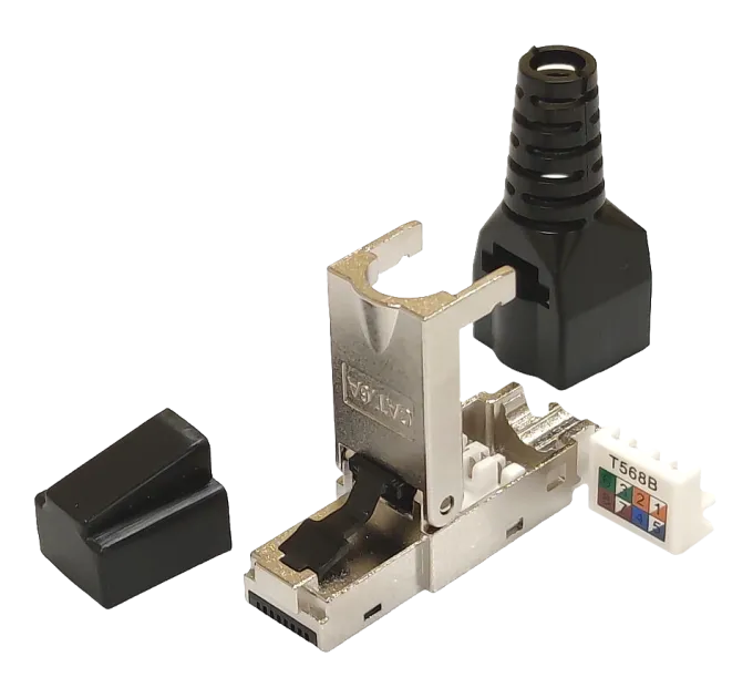 RJ45 STP кат. 6A Конектор екранований безінструментальний RJ45 STP кат. 6A Конектор екранований безінструментальний
