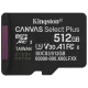 MicroSDXC 512GB UHS-I Class 10 Kingston Canvas Select Plus R150MB/s (SDCS3/512GBSP) Модуль флеш-пам'яті