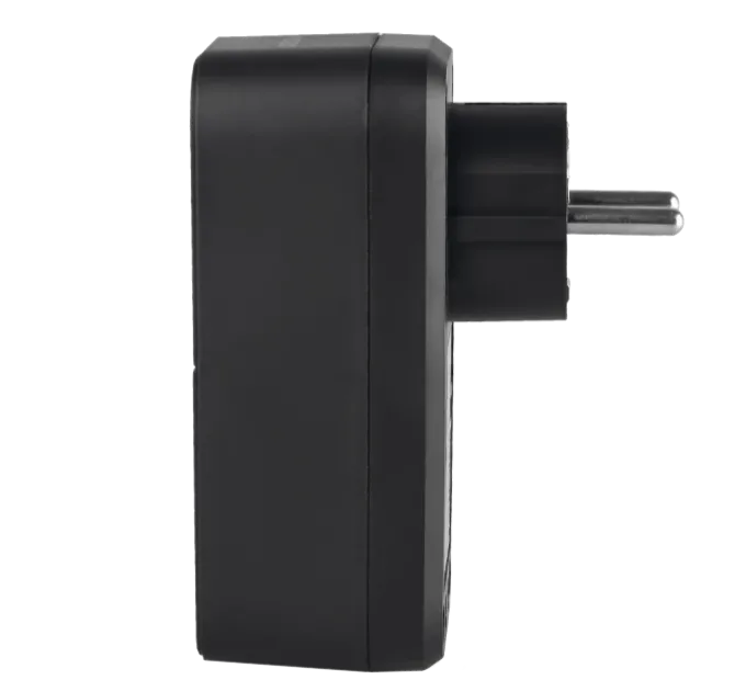 VIDEX ONCORD з/з 1п 2.4A 2USB+USB-C Black Мережевий адаптер з заземленням