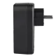 VIDEX ONCORD з/з 1п 2.4A 2USB+USB-C Black Мережевий адаптер з заземленням