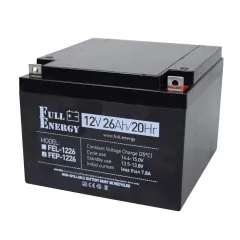 Full Energy FEP-1226 26 А•ч 12В Свинцово-кислотная аккумуляторная батарея Full Energy FEP-1226 26 А•ч 12В Свинцово-кислотная аккумуляторная батарея