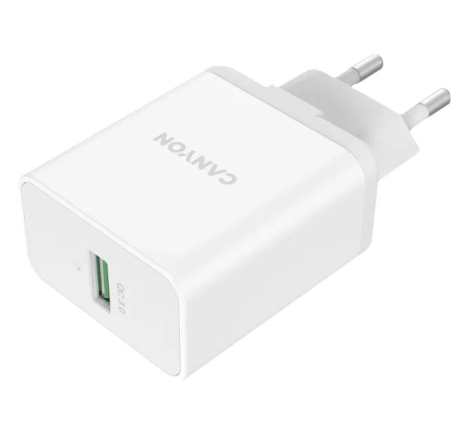 Canyon H-36-01 white (QC 36W) Сетевое зарядное устройство Canyon H-36-01 white (QC 36W) Сетевое зарядное устройство