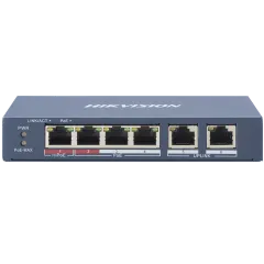 DS-3E0106HP-E/M 4-портовий некерований POE комутатор Hikvision