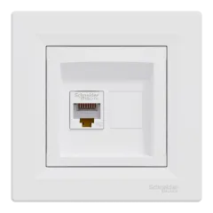 Schneider Electric Asfora EPH4300121 RJ45 кат.5е UTP Розетка компьютерная одинарная Schneider Electric Asfora EPH4300121 RJ45 кат.5е UTP Розетка компьютерная одинарная