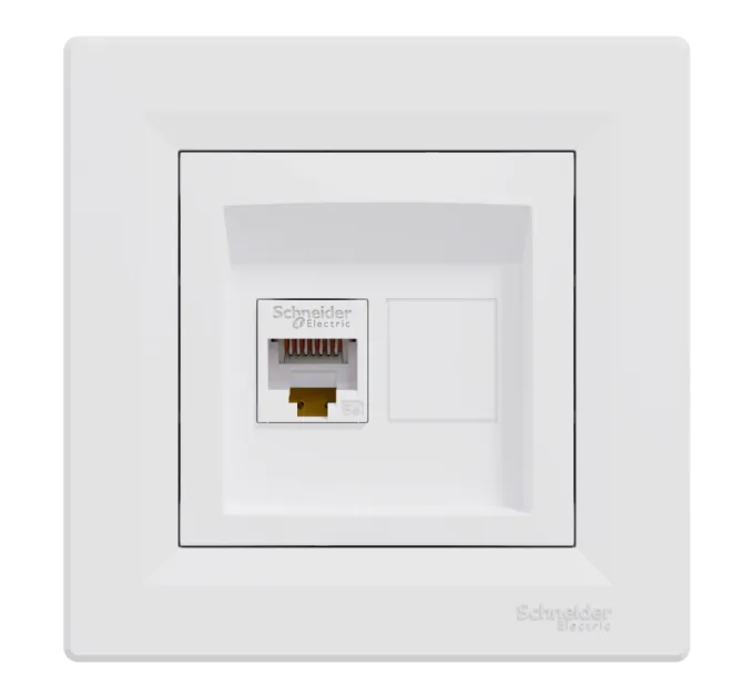 Schneider Electric Asfora EPH4300121 RJ45 кат.5е UTP Розетка компьютерная одинарная Schneider Electric Asfora EPH4300121 RJ45 кат.5е UTP Розетка компьютерная одинарная