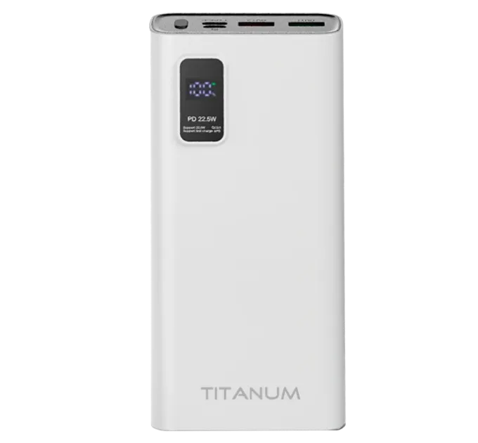 TITANUM 727S White 20 000 мА•ч Повербанк