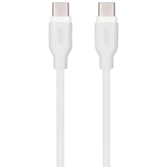 2E Type-C Glow USB-C > USB-C Кабель заряджання/синхронізації 1м 60Вт білий