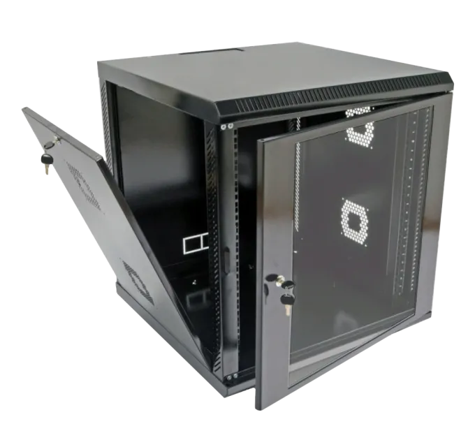 19"12U, 600х600х640 мм Шкаф акриловое стекло черный