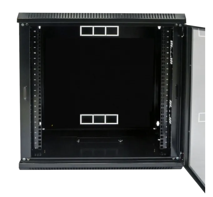 19"12U, 600х600х640 мм Шкаф акриловое стекло черный