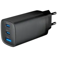 Gembird TA-UC-PDQC65-01-BK (USB Type A + USB Type C) Мережевий зарядний пристрій Gembird TA-UC-PDQC65-01-BK (USB Type A + USB Type C) Мережевий зарядний пристрій