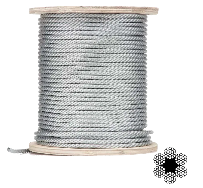 APRO 8мм DIN 3055 (6x7) бухта 100м Трос оцинкованный