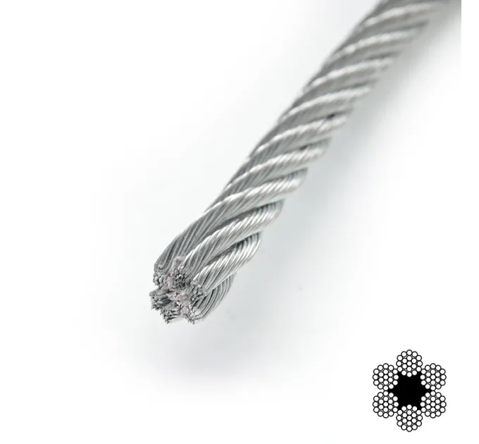 APRO 8мм DIN 3055 (6x7) бухта 100м Трос оцинкованный