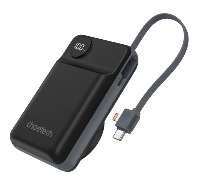 Choetech B696 20 000мА•г Black з магнітною зарядкою Повербанк