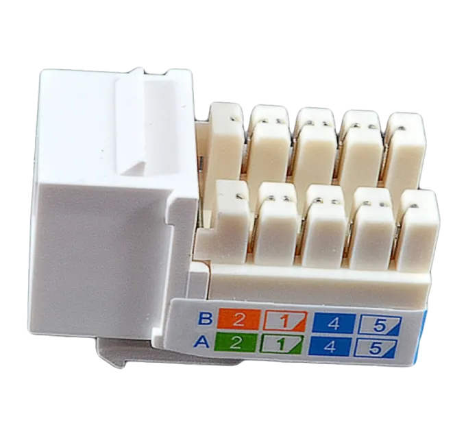 EPNew 6KTVM-U0WH Модуль KeyStone RJ45 UTP, кат. 6, 110, Slim, W - 16.6 мм, білий
