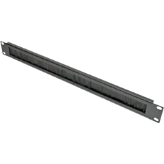 EPNew PLMN-V0801UZ Кабельный организатор 1U со щеткой, с каб. поддержкой, черный, EPNew