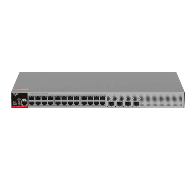 Ruijie RG-S2915-24GT4MS-P-L PoE+ Layer 2+ Комутатор 28 портів керований Ruijie RG-S2915-24GT4MS-P-L PoE+ Layer 2+ Комутатор 28 портів керований