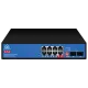 Ewind EW-ES3010FGSH-AP AI PoE Комутатор 10 портів керований хмарно