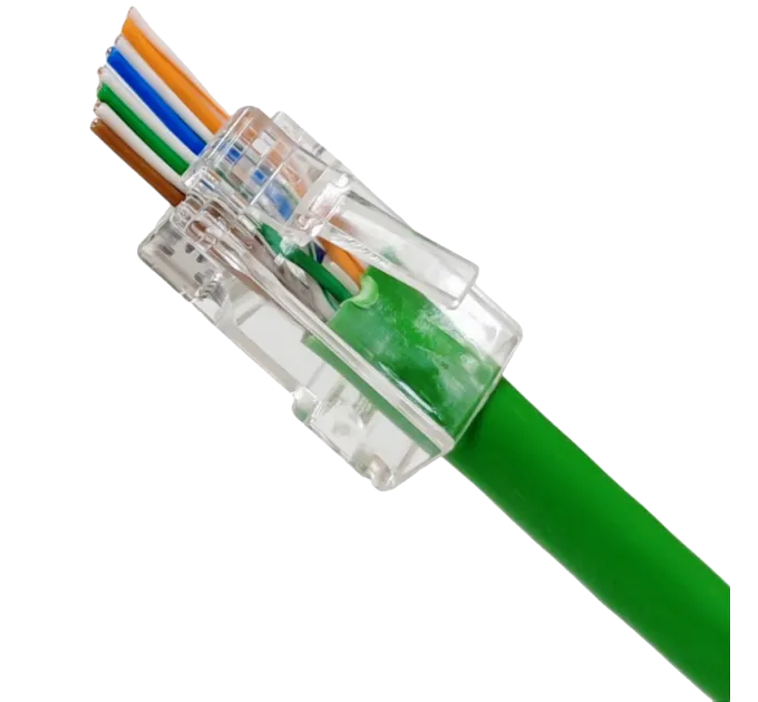 зі наскрізними отворами 100 шт Конектор UTP RJ45 кат. 6