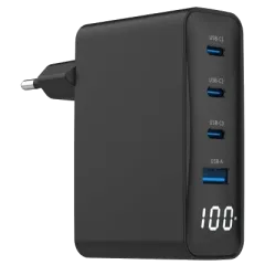 Gembird TA-UC-PDQC100LCD-01-BK PD 100W Зарядний пристрій