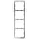Ajax Frame (4 seats) vertical [55] ASP Рамка для чотирьох вимикачів