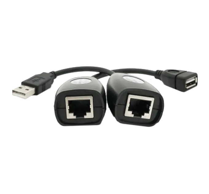 RJ-45 to AM + RJ-45 50 м Подовжувач USB 2.0 сигналу F/UTP
