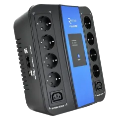 Ritar U-Smart-1000 600 Вт AVR 8xSCHUKO RJ45 Джерело безперебійного живлення