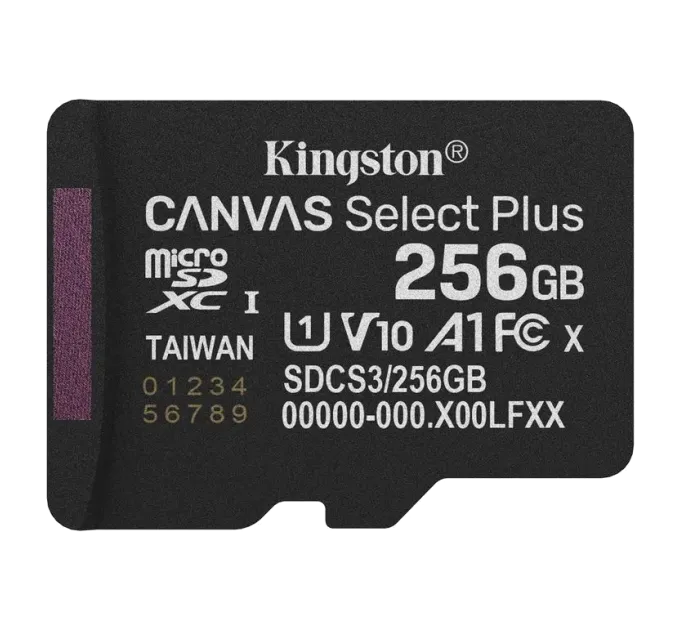 Kingston microSD 256GB C10 UHS-I A1 V10 R150MB/s Карта памяти Kingston microSD 256GB C10 UHS-I A1 V10 R150MB/s Карта памяти