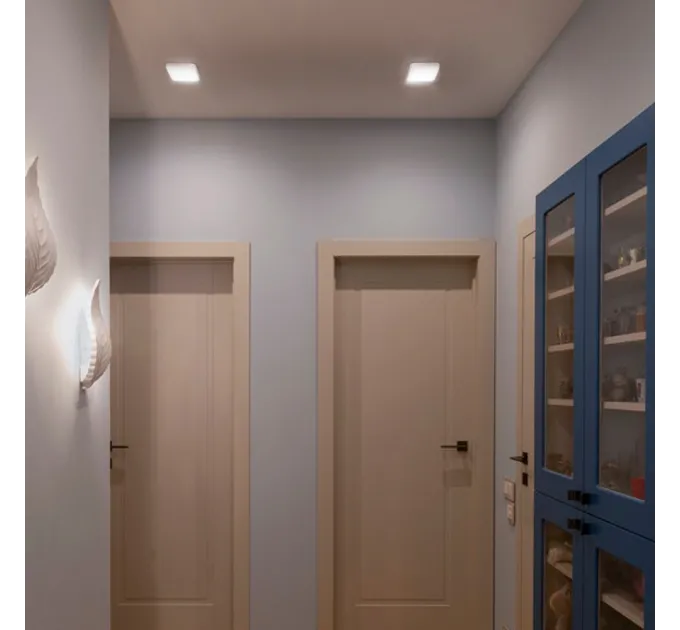 VIDEX 24W 5000K 220V LED светильник накладной квадрат