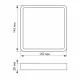 VIDEX 24W 5000K 220V LED светильник накладной квадрат