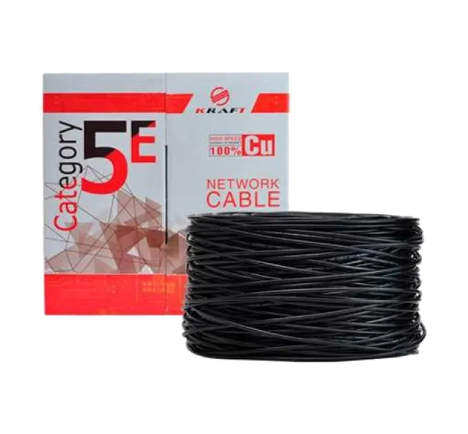 KRAFT UTP CAT5E 0.5 CCA Кабель биметалл наружный 305 м KRAFT UTP CAT5E 0.5 CCA Кабель биметалл наружный 305 м