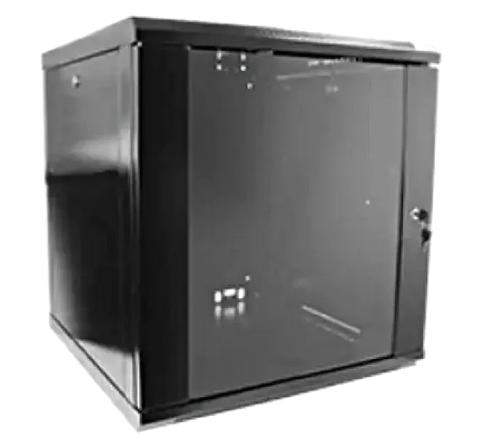 Hypernet WMNC66-12U-FLAT-BLACK 12U 600x600 Шафа коммутаційна настінна розбірна