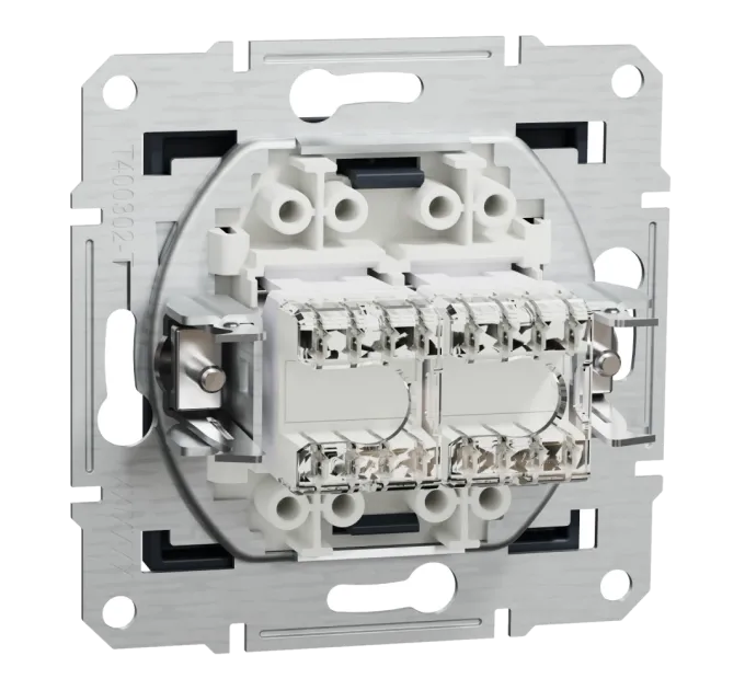 Schneider Electric EPH4400171 Asfora Розетка комп'ютерна антрацит, пластик, для врізного монтажу