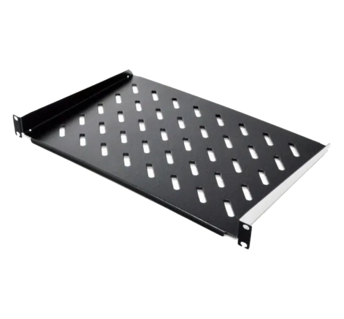 19" 1U 250мм Полиця консольна чорна